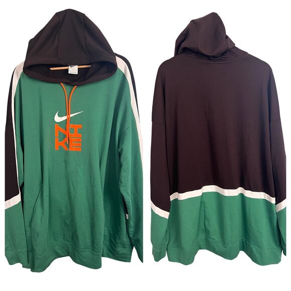 Nike Men's XXL Sport Clash Hoodie‎ Dri-Fit Fleece Pullover Sweatshirt Colorblock - Picture 1 of 10